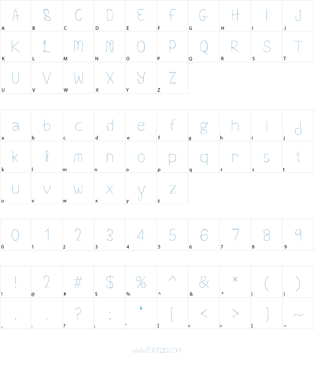 Beneath Your Beautiful Font Character